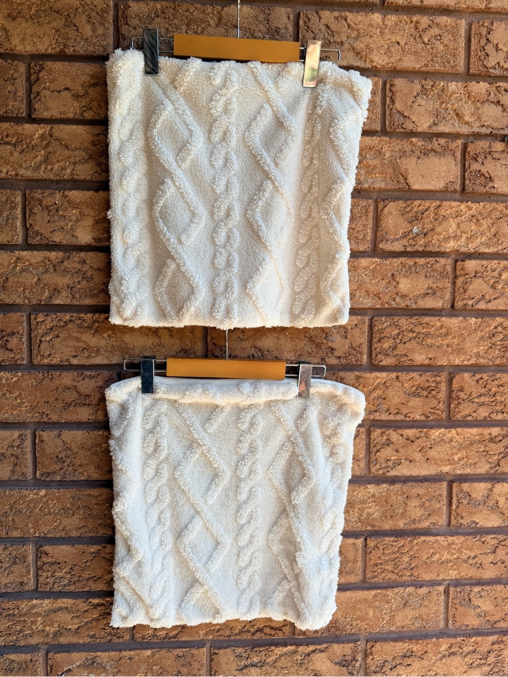 10/$25 • Ivory Cable-Knit Throw Pillow Cases
